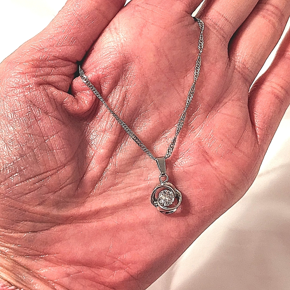 Delicate CZ necklace - Picture 4 of 5